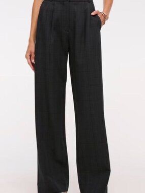 Abercrombie Fitch Sloan Tailored Wide Leg Grey Trousers Size 27